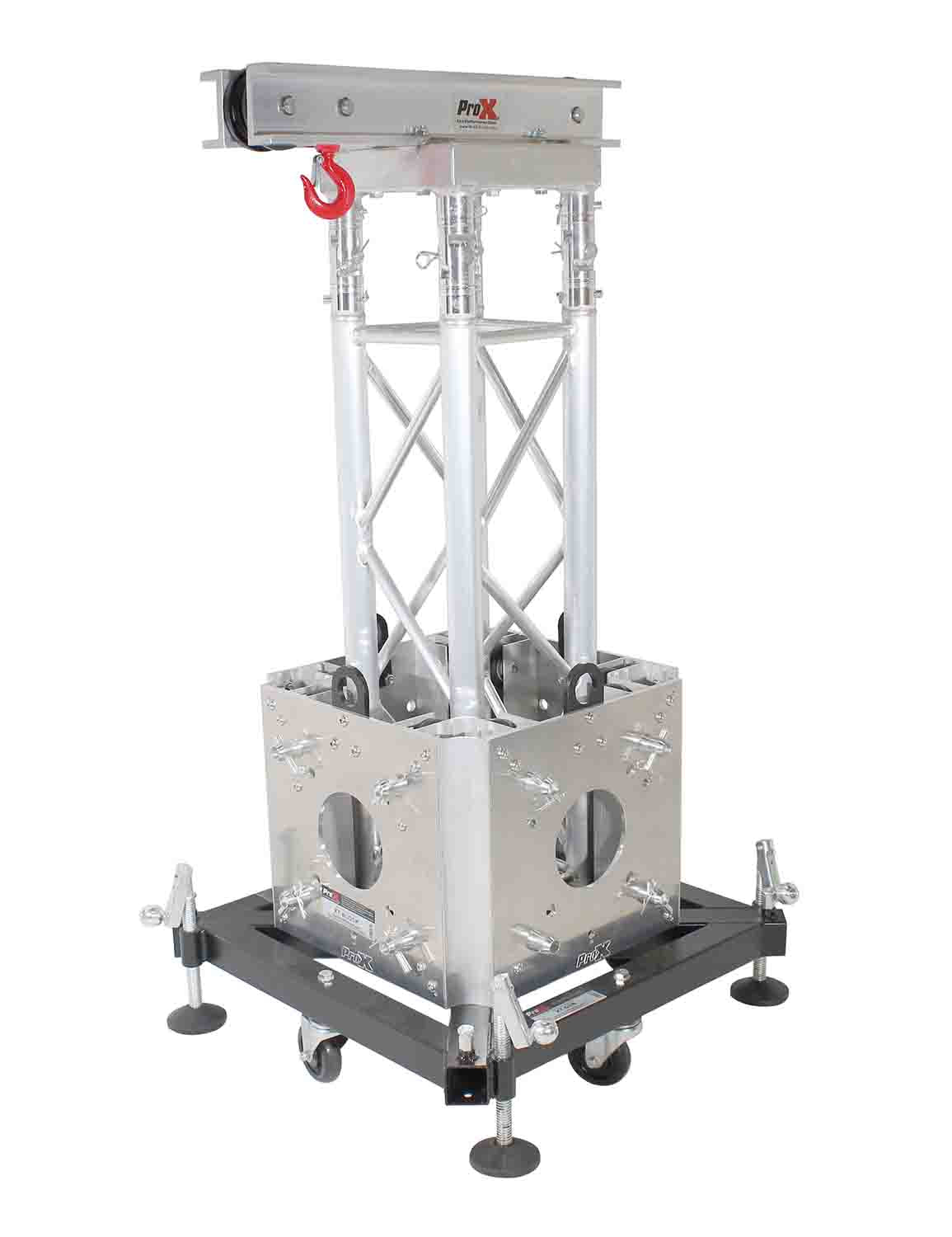 ProX XTP-GSBPACK3 Truss Tower Stage Roofing System Package Top Block Hinges Base - 3.28 Feet - Hollywood DJ