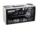 Shure SM58-X2U Cardioid Dynamic Microphone with X2U XLR-to-USB Signal Adapter - Hollywood DJ