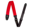 Levy's Leathers MRHC-RED 2” Right Height Cotton Leather Guitar Strap - Red - Hollywood DJ