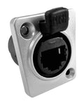 ProX XC-RJ45-FFP, Single Ethernet Feed Through D-Series Panel Mount Jack Pass Through CAT6 - Hollywood DJ