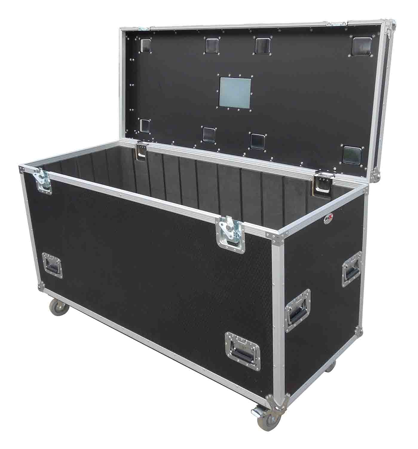 PROX XS-UTL246036W MK2 Heavy-Duty Truck Pack Utility Flight Case W-Divider and Tray Kit, W-4" Casters, 1/2 Inch Plywood - Hollywood DJ