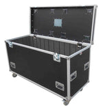 PROX XS-UTL246036W MK2 Heavy-Duty Truck Pack Utility Flight Case W-Divider and Tray Kit, W-4" Casters, 1/2 Inch Plywood - Hollywood DJ