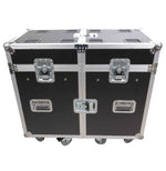 ProX XS-MH275X2W, ATA Flight Style Road Case for (2) Moving Head Lighting Fixtures with (6) 4-inch Casters by ProX