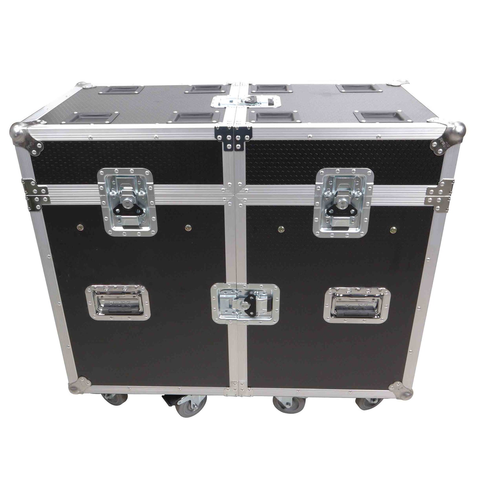 ProX XS-MH275X2W, ATA Flight Style Road Case for (2) Moving Head Lighting Fixtures with (6) 4-inch Casters by ProX