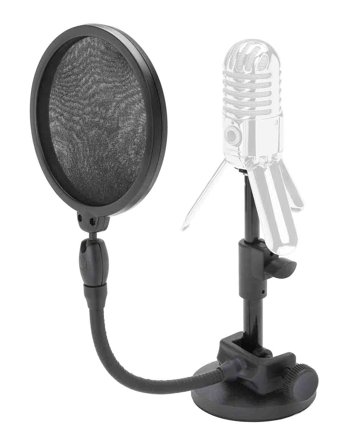 Samson MDPS05 Desktop Microphone Stand and Microphone Pop Filter - Hollywood DJ