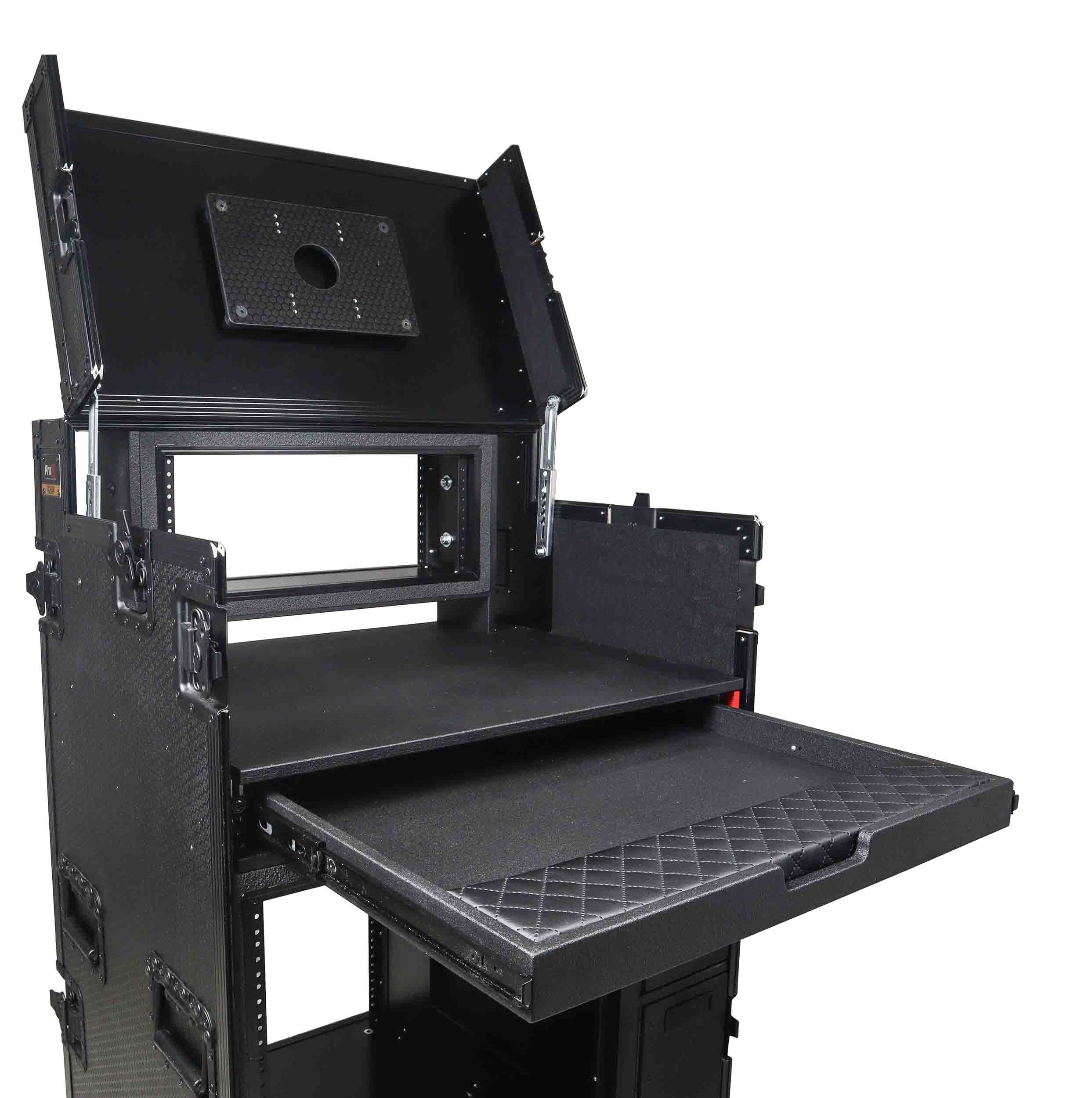 ProX XZF-AVPRO4U12UBLK, Mobile AV Broadcasting Streaming Recording Studio Workstation Case - Black by ProX Cases