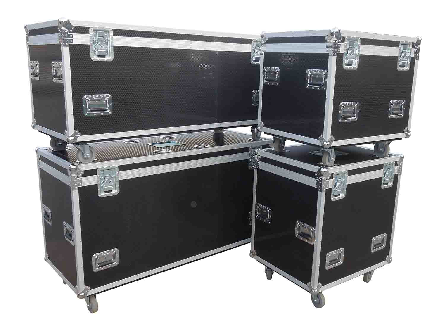 PROX XS-UTL246036W MK2 Heavy-Duty Truck Pack Utility Flight Case W-Divider and Tray Kit, W-4" Casters, 1/2 Inch Plywood - Hollywood DJ