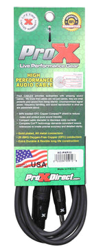 Prox XC-PXF10 Unbalanced 1/4" TS to XLR3-F High Performance Audio Cable - 10 Feet - Hollywood DJ