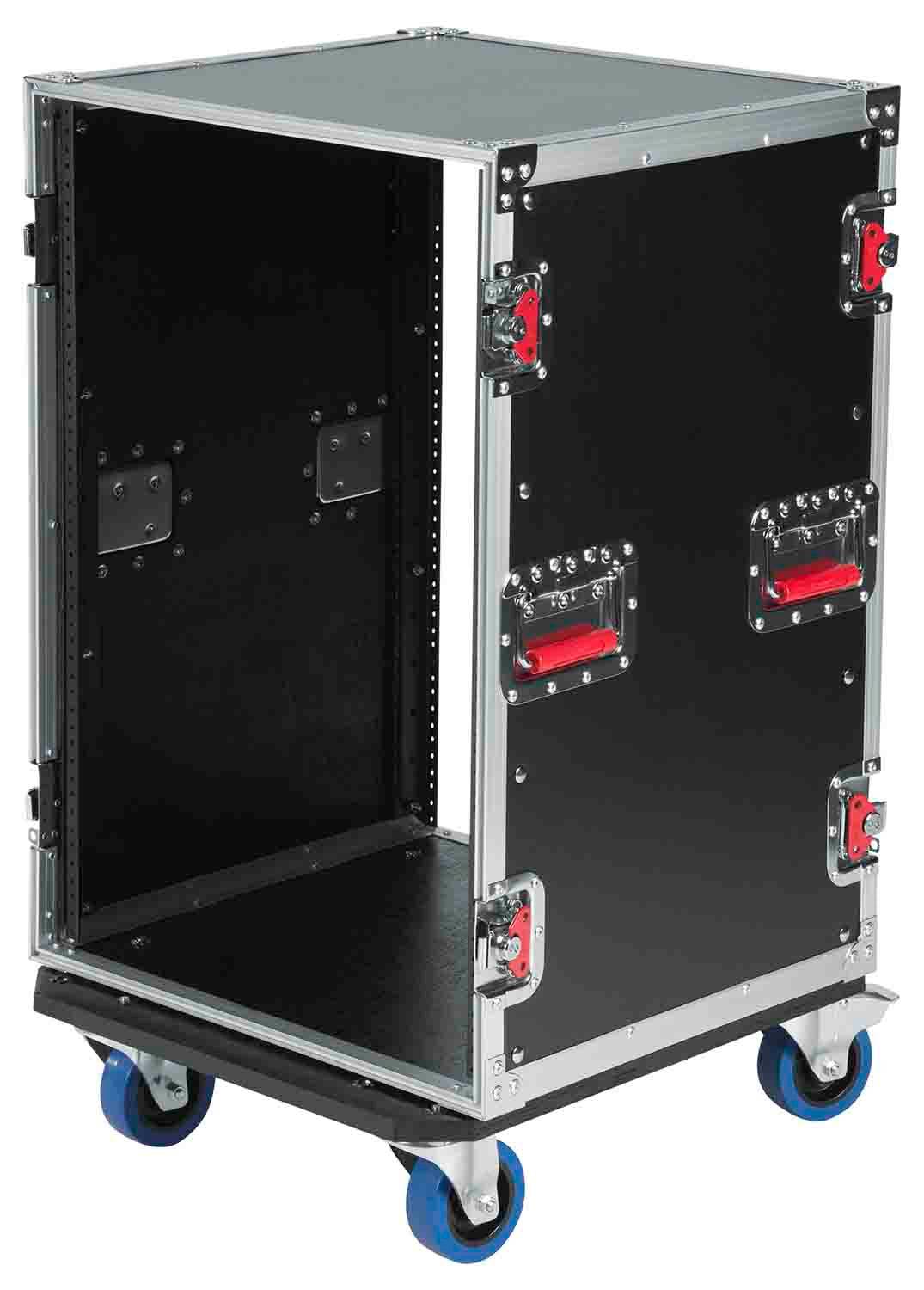 Gator Cases G-TOUR 16U CAST, 16U Standard Road Rack Case with Casters - Hollywood DJ