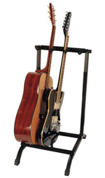 OnStage GS7361 3-Space Foldable Multi-Guitar Rack - Black - Hollywood DJ