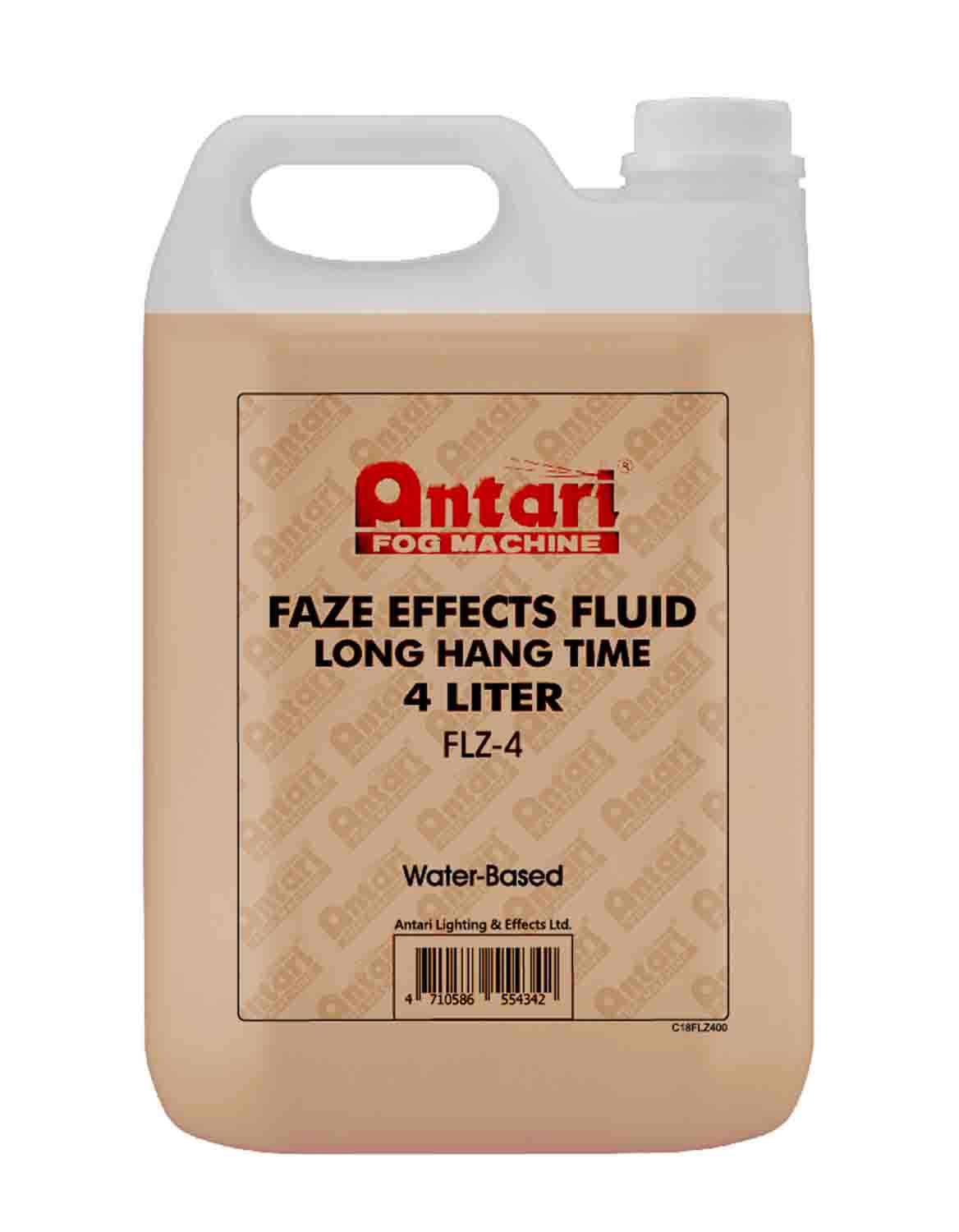 Antari FLZ-4 Premium Water Based Fazer Fluid - 4L Bottle - Hollywood DJ