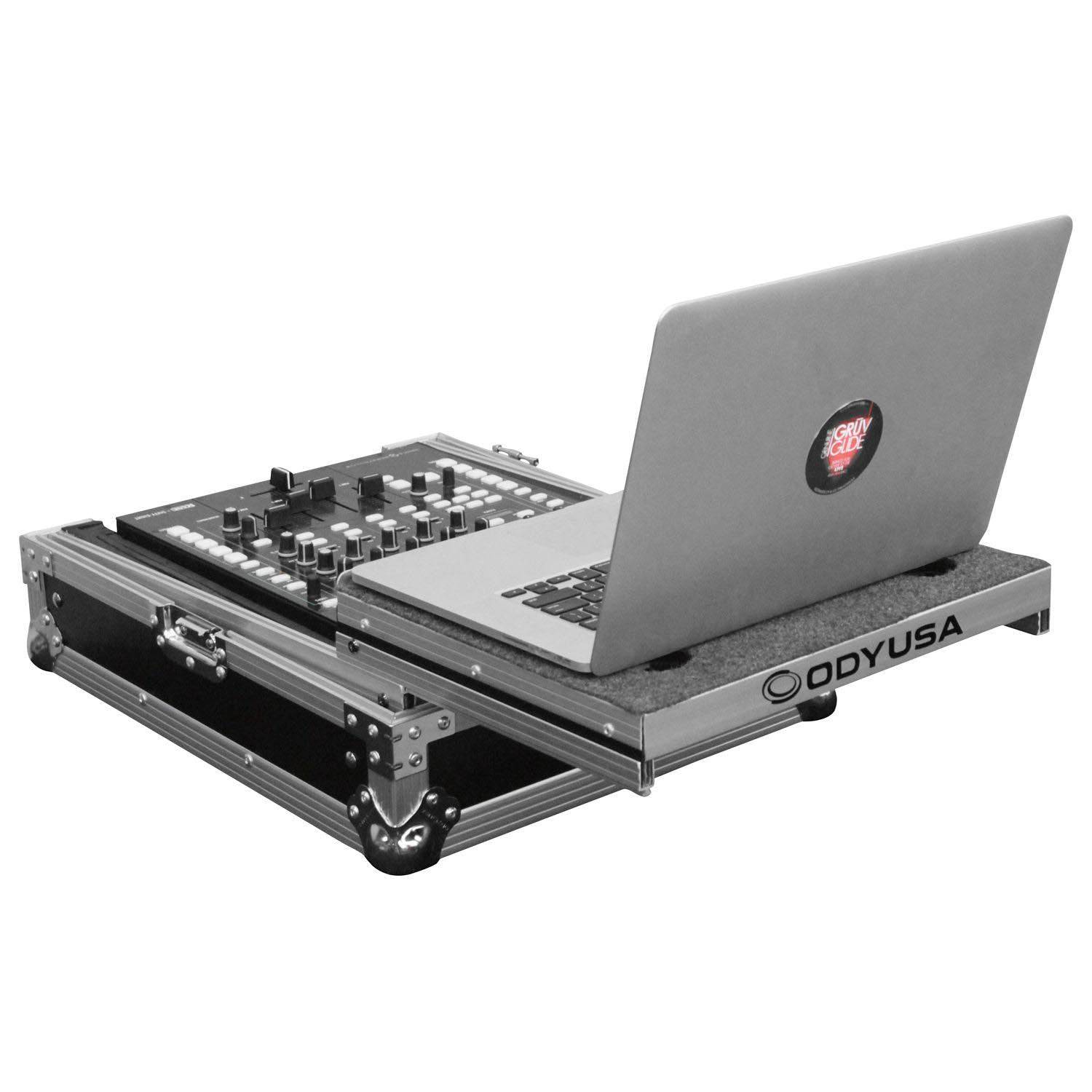 Odyssey FZGS12MX1 Universal Low Profile 12″ Format DJ Mixer Flight Case with Glide Platform - Hollywood DJ