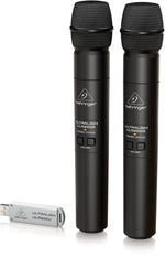Behringer ULM202-USB, High-Performance 2.4 Ghz Digital Wireless System With 2 Handheld Microphones And Dual-Mode USB Receiver - Hollywood DJ