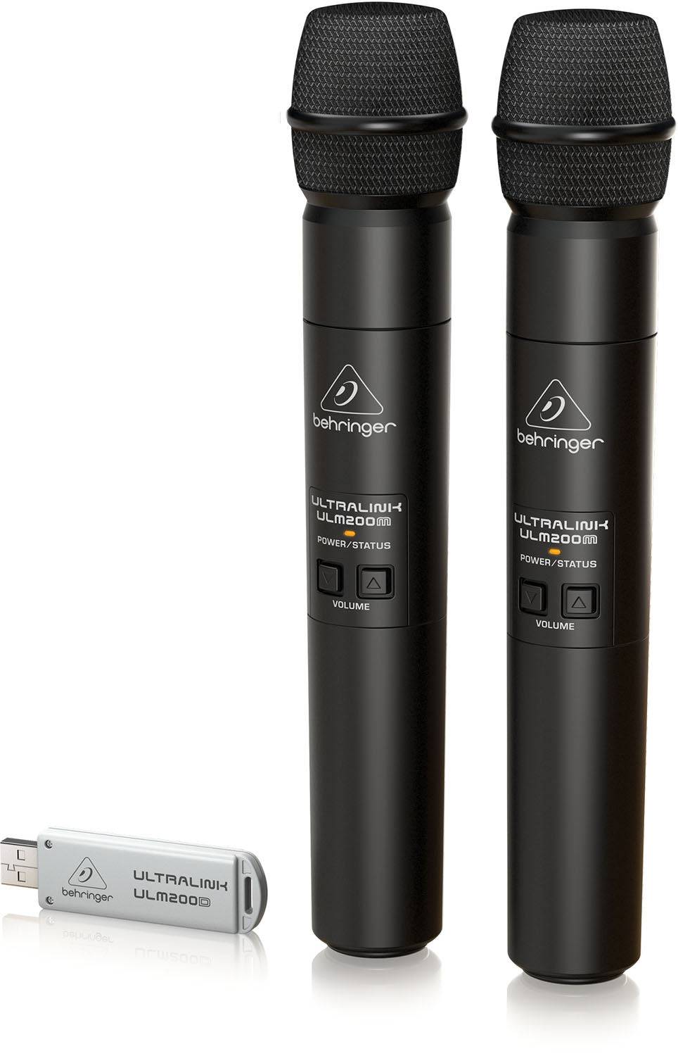 Behringer ULM202-USB, High-Performance 2.4 Ghz Digital Wireless System With 2 Handheld Microphones And Dual-Mode USB Receiver - Hollywood DJ