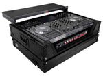 ProX XS-PRIME4 WLTBL Flight Case for Denon Prime 4 DJ Controller with Sliding Laptop Shelf - Black Finish - Hollywood DJ