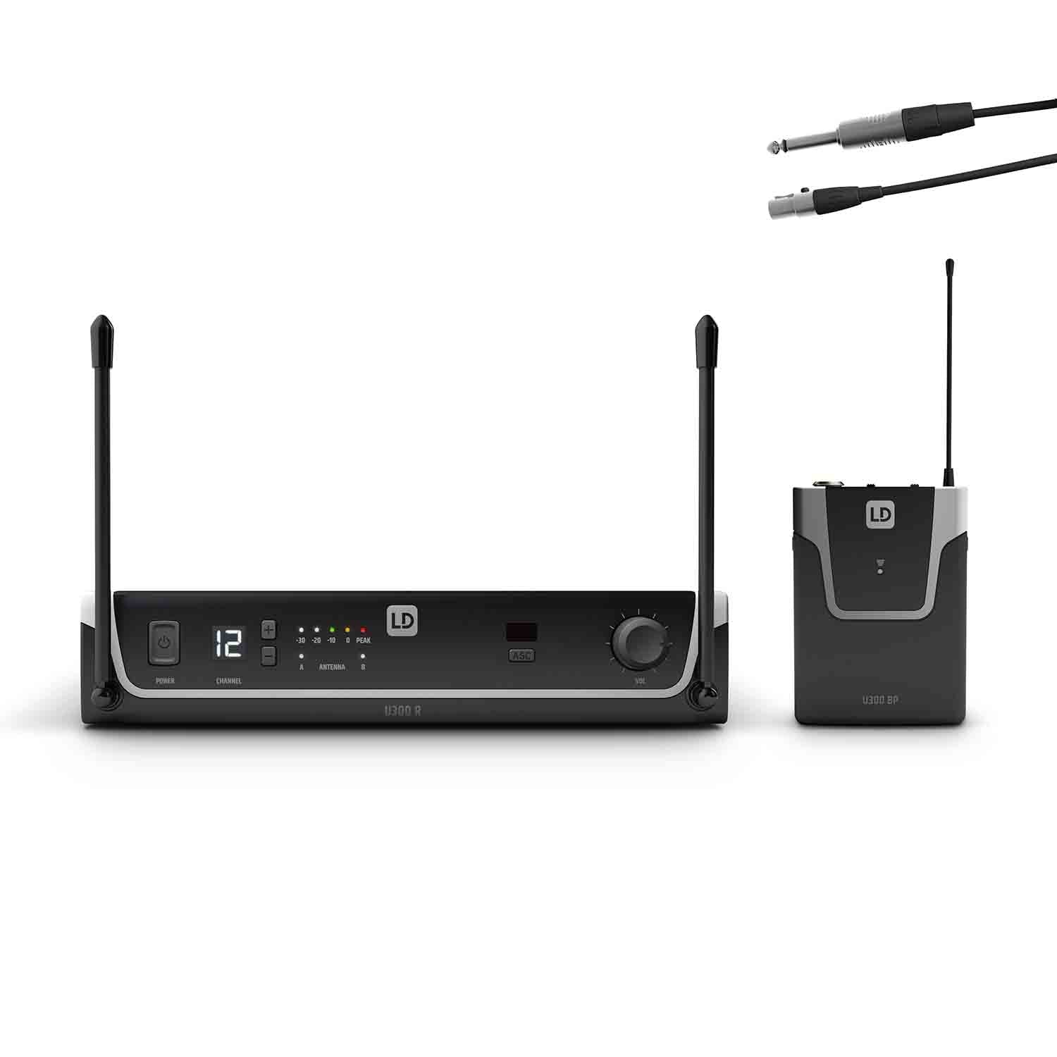 LD Systems U305.1 BPG Wireless Microphone System with Bodypack and Guitar Cable - Hollywood DJ