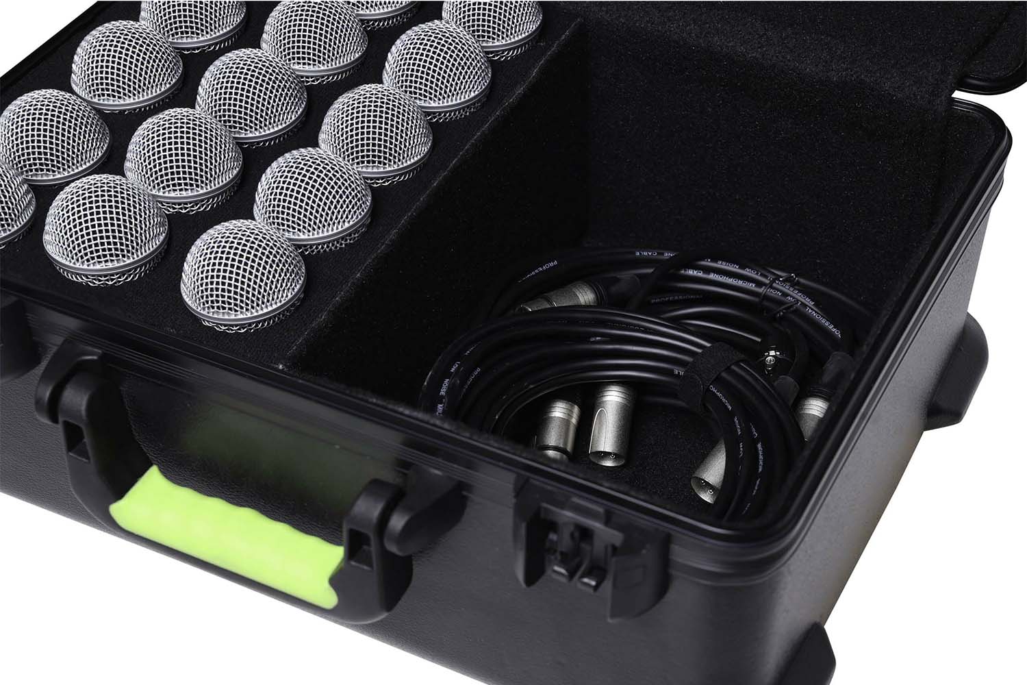 Shure MICCASE15 Plastic Case with TSA-Accepted Latches for 15 Wired Microphones - Hollywood DJ