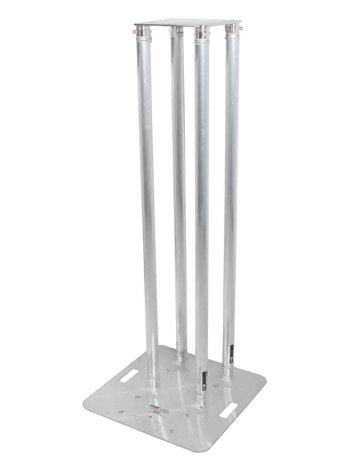 ProX XT-S4X492TOTEM, Totem Package 12" Top Plate, 24" Base Plate and Four 1.5m F31 Tubes with White Scrim Cover - 4.92 Feet - Hollywood DJ