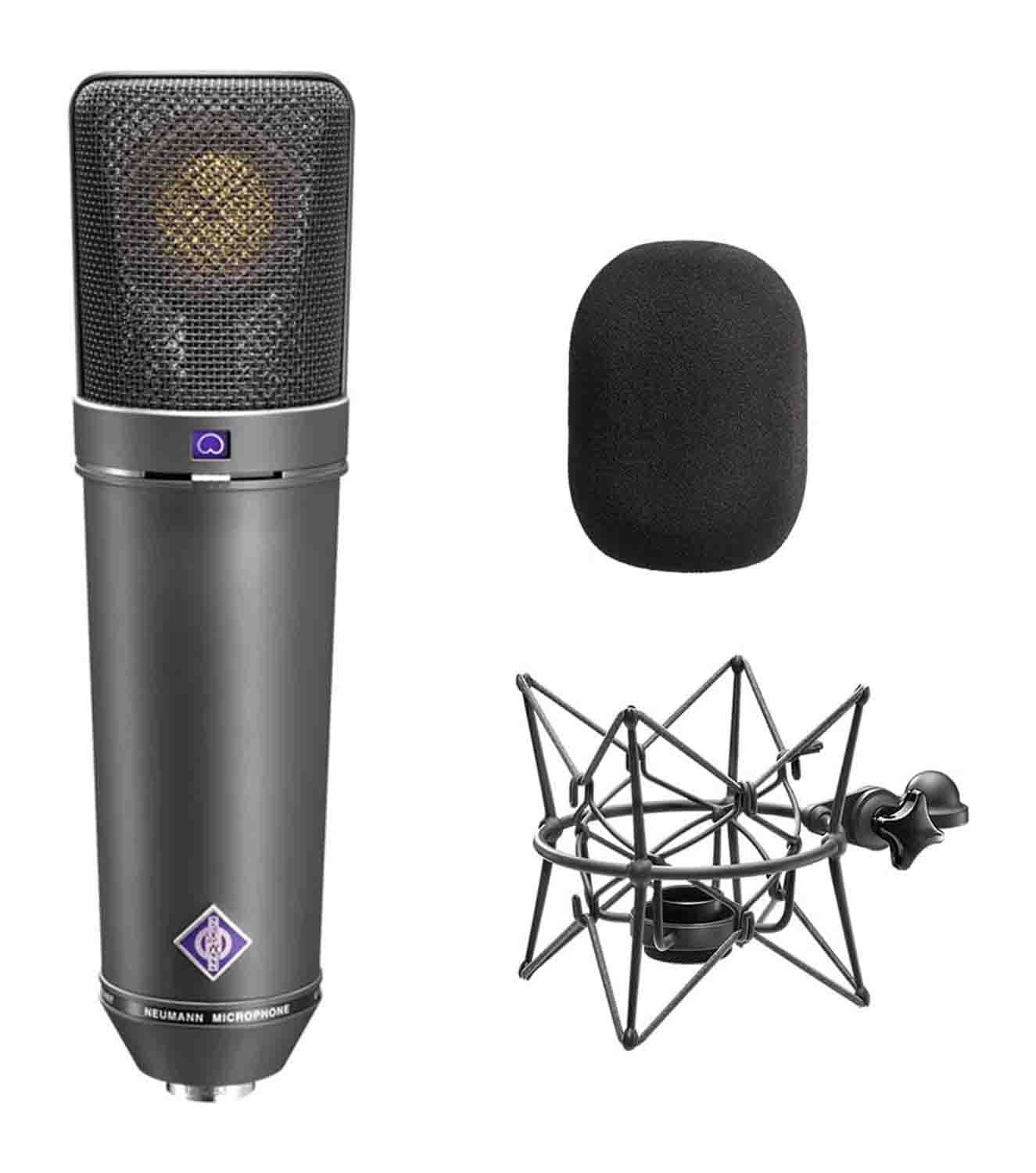 Neumann U 87 AI MT SET Z, Large-Diaphragm Multipattern Condenser Microphone (Studio Set, Black) - Hollywood DJ
