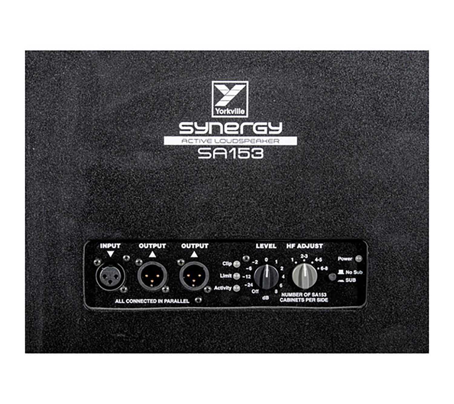 Yorkville Sound SA153, Synergy Array Series 3-Way Powered Portable PA Speaker - 15 Inch - Hollywood DJ