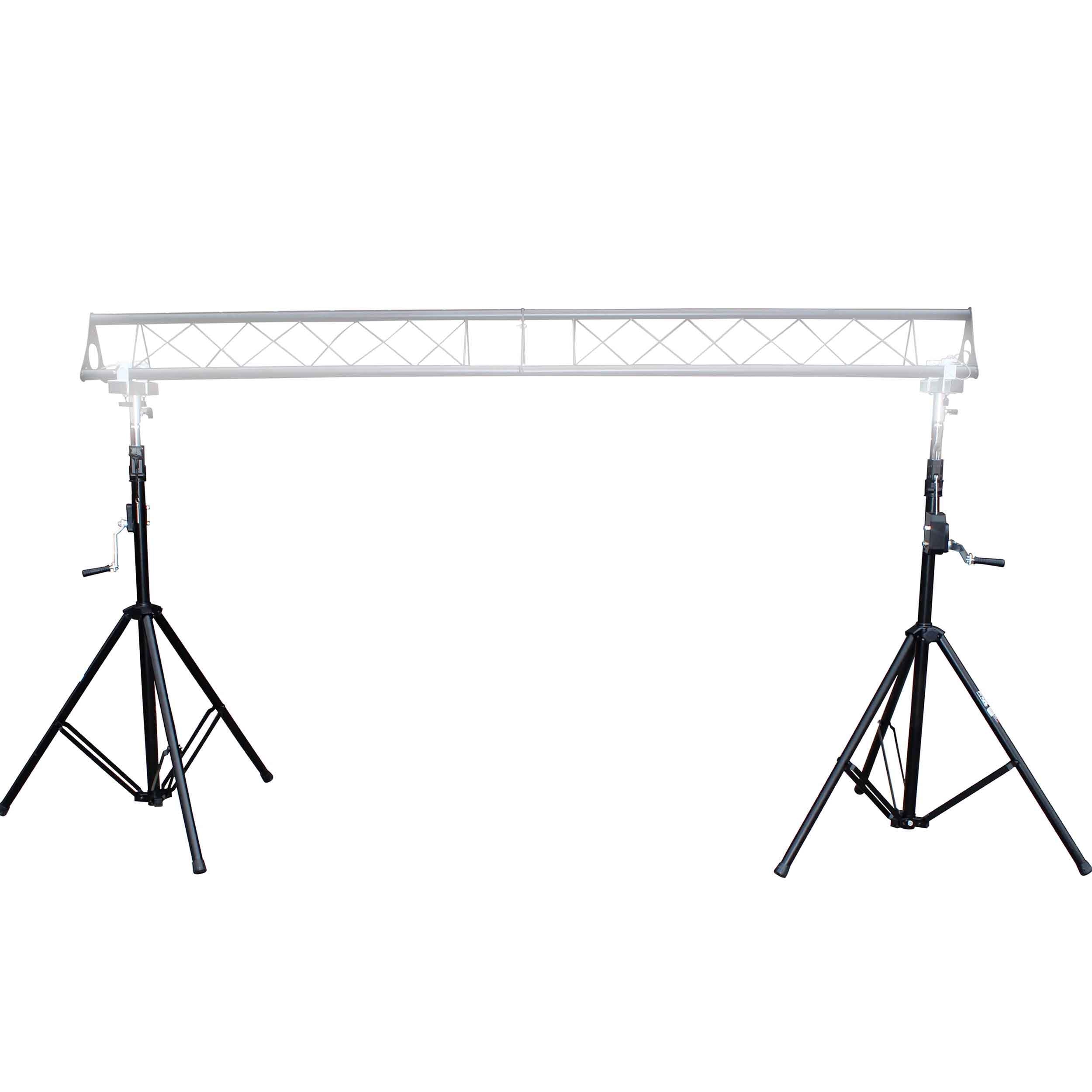 ProX T-LS35C-STAND, Set of (2) 9.5 Ft Crank Stands with T-Bars Supports Triangle Truss Segments for DJ Lighting - Hollywood DJ