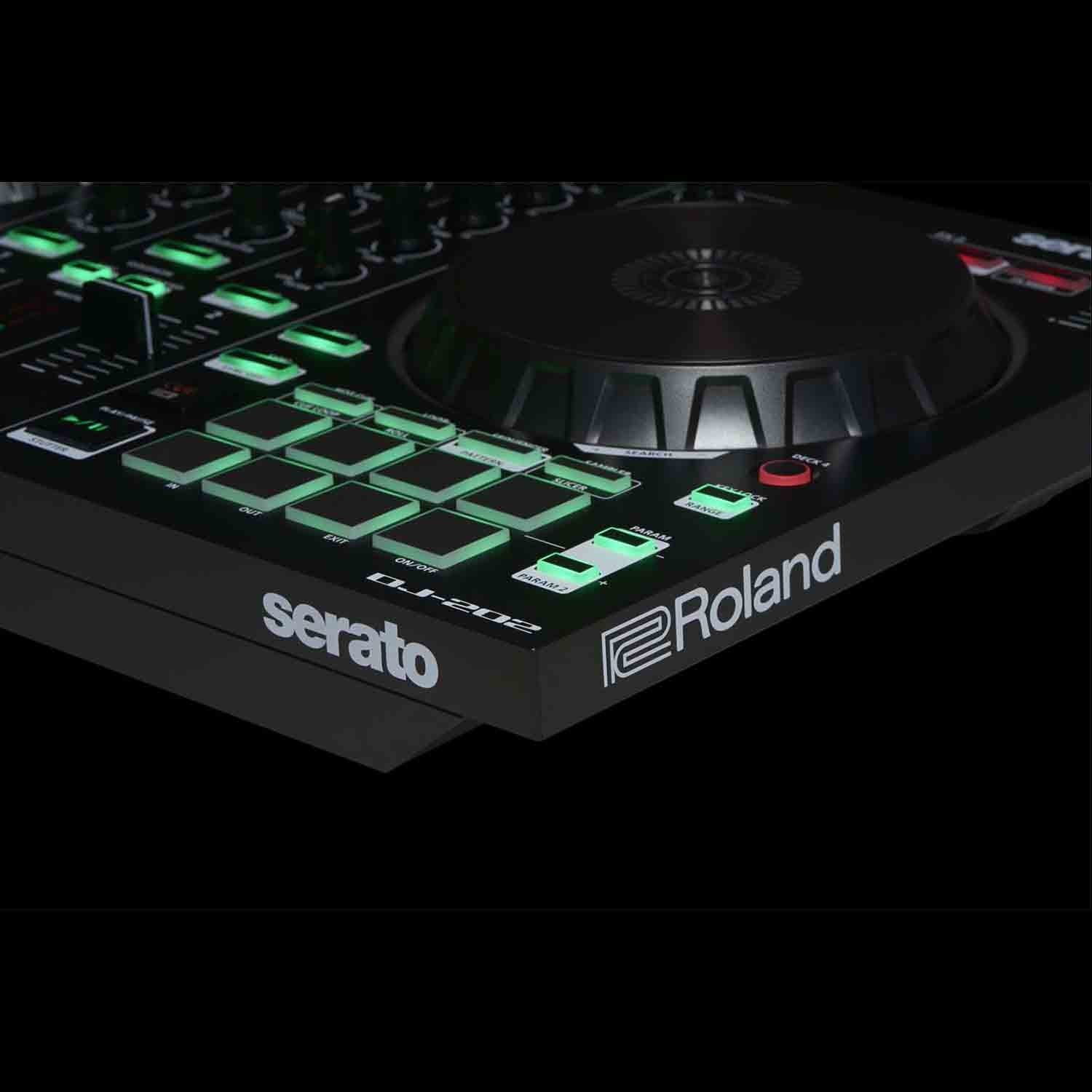 Roland DJ-202, 2 Channel, 4 Deck DJ Controller for Serato DJ Lite