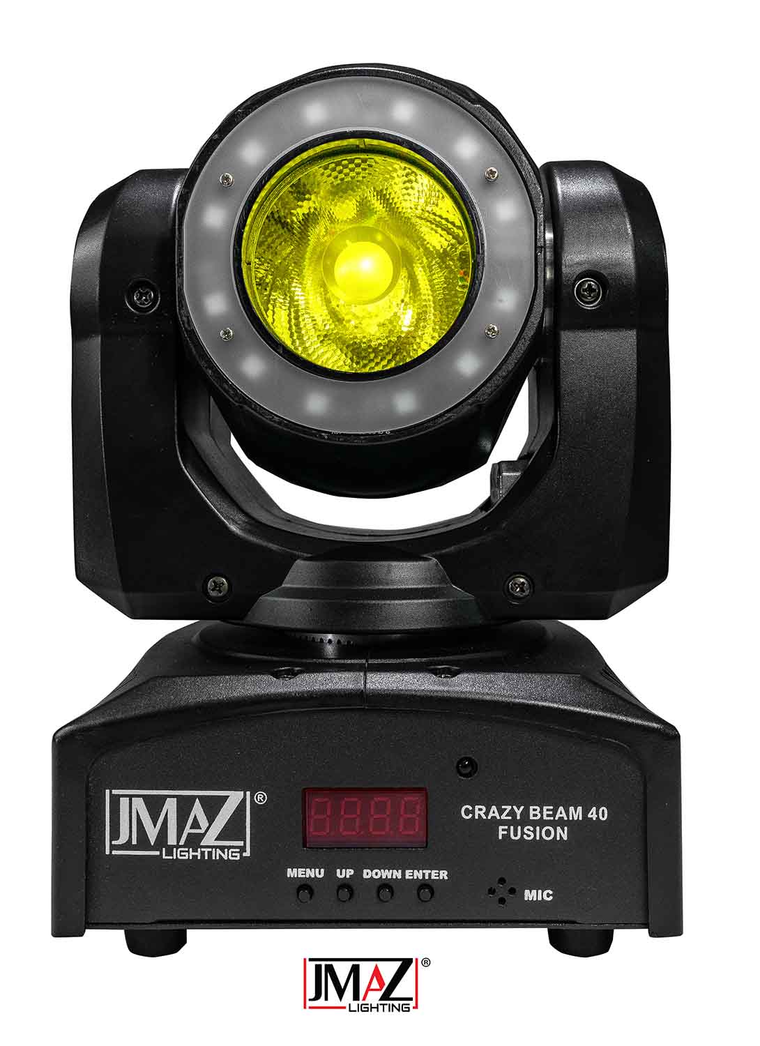 JMAZ JZ3006 Crazy Beam 40 Fusion LED Moving Head With 12 Tri-Color (RGB) LED Ring - Hollywood DJ