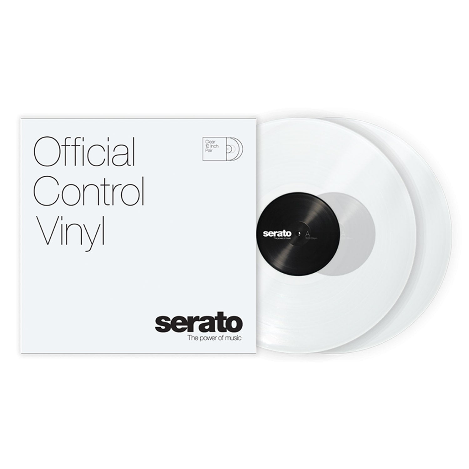 Serato SCV-PS-CLE-OV 12" Clear Control Vinyl (Pair) - Hollywood DJ