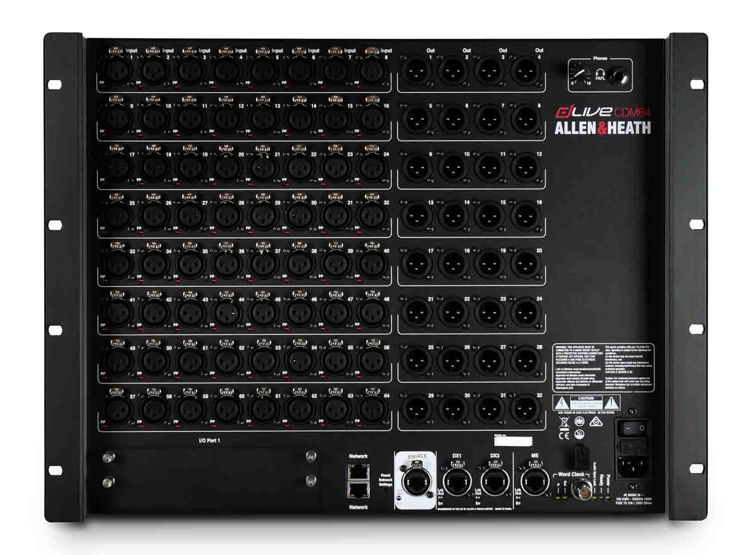 Allen & Heath dLive CDM64 MixRack with 64 Line Inputs and 32 Line Outputs - Hollywood DJ
