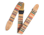 Levy's Leathers MX8-003 2-inch Cork Guitar Strap with Nantucket Pattern - Hollywood DJ