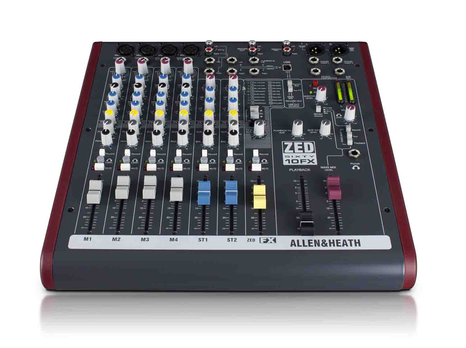 Allen & Heath ZED60-10FX Multipurpose 10-Channel Mixer with USB Audio Interface and Effects - Hollywood DJ