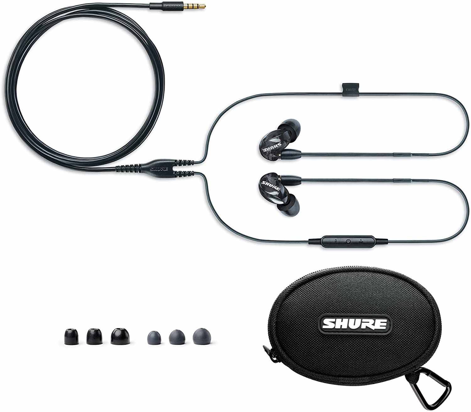 Shure SE215-K+UNI Sound Isolating Earphones with Mic - Black - Hollywood DJ