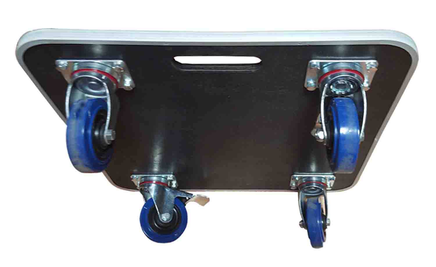 ProX X-CASTER-Board Caster Board with 4" Blue Wheels - Hollywood DJ