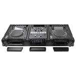 Open Box: Odyssey FZ10CDJWXDBL Extra Deep 10″ Format DJ Mixer and Two Large Format Media Players Coffin Flight Case - Black - Hollywood DJ