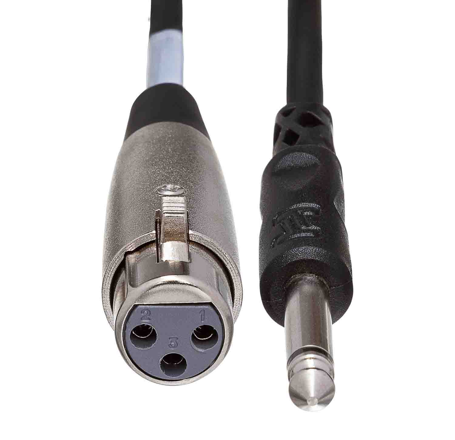 Hosa PXF-110, XLR3F to 1/4" TS Unbalanced Interconnect Cable - 10 Feet - Hollywood DJ