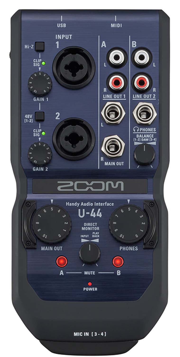 Zoom U-44 Handy Audio Interface High Quality Recording And Playback - Hollywood DJ