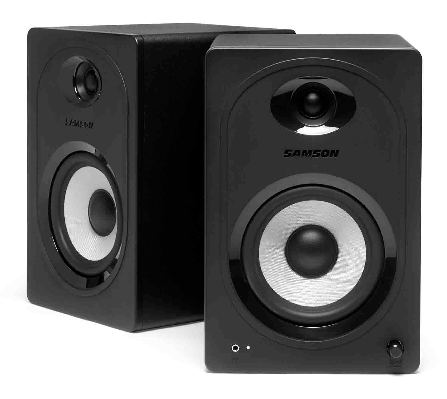 Samson MediaOne M50BT Powered 5-Inch 2-Way Studio Monitors with Bluetooth - Hollywood DJ