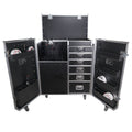 ProX XS-6DMIC25W, ATA Flight Style Mic Stand and Drawer Combo Case Stores up to 25 Professional Mic Stands with Side Door Storage. ProX Cases