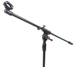 ProX T-MIC09 Pro Tripod Microphone Concert Musician DJ Stand with Boom and Mic Clip - 6 Feet - Hollywood DJ