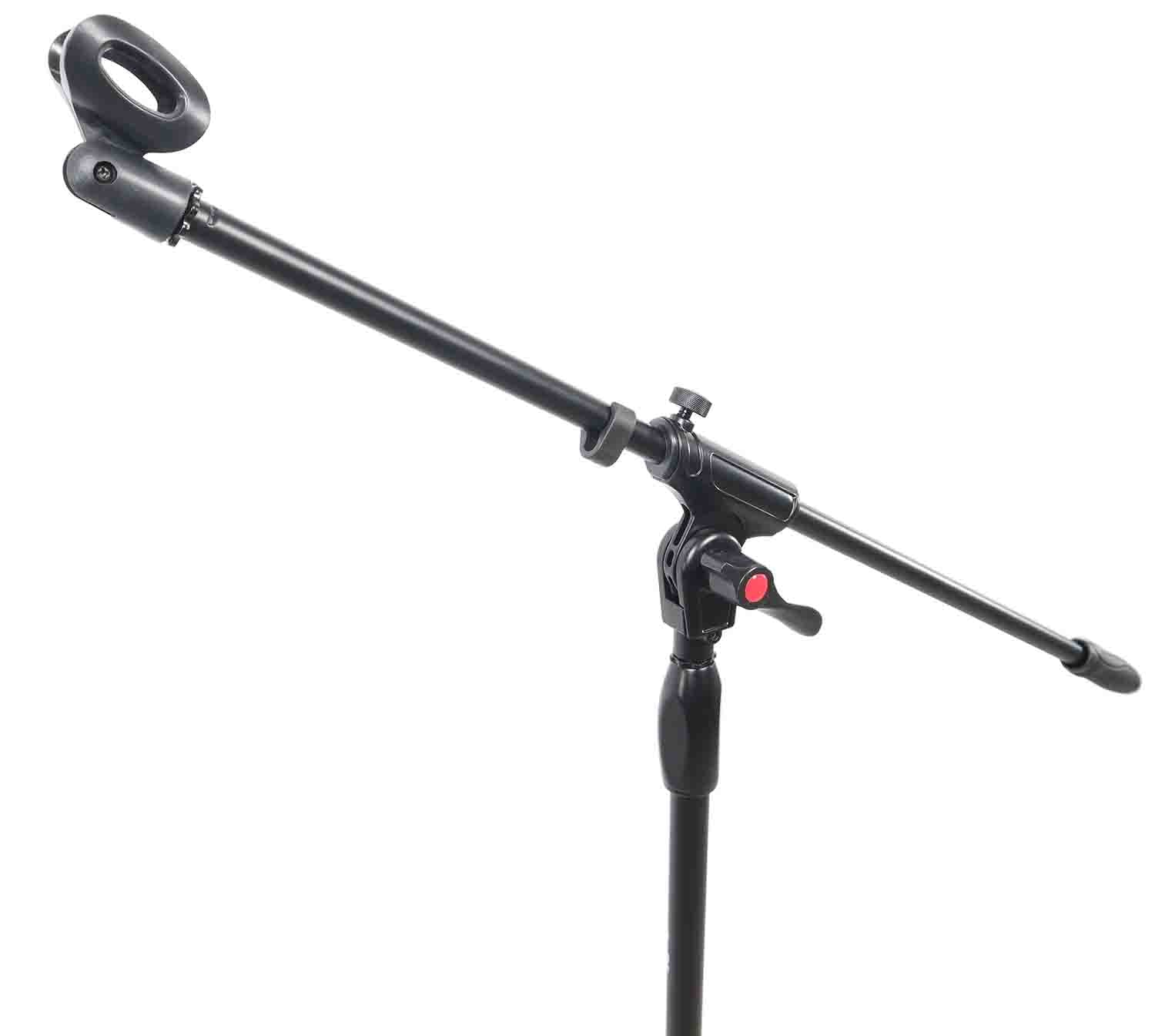 ProX T-MIC09 Pro Tripod Microphone Concert Musician DJ Stand with Boom and Mic Clip - 6 Feet - Hollywood DJ