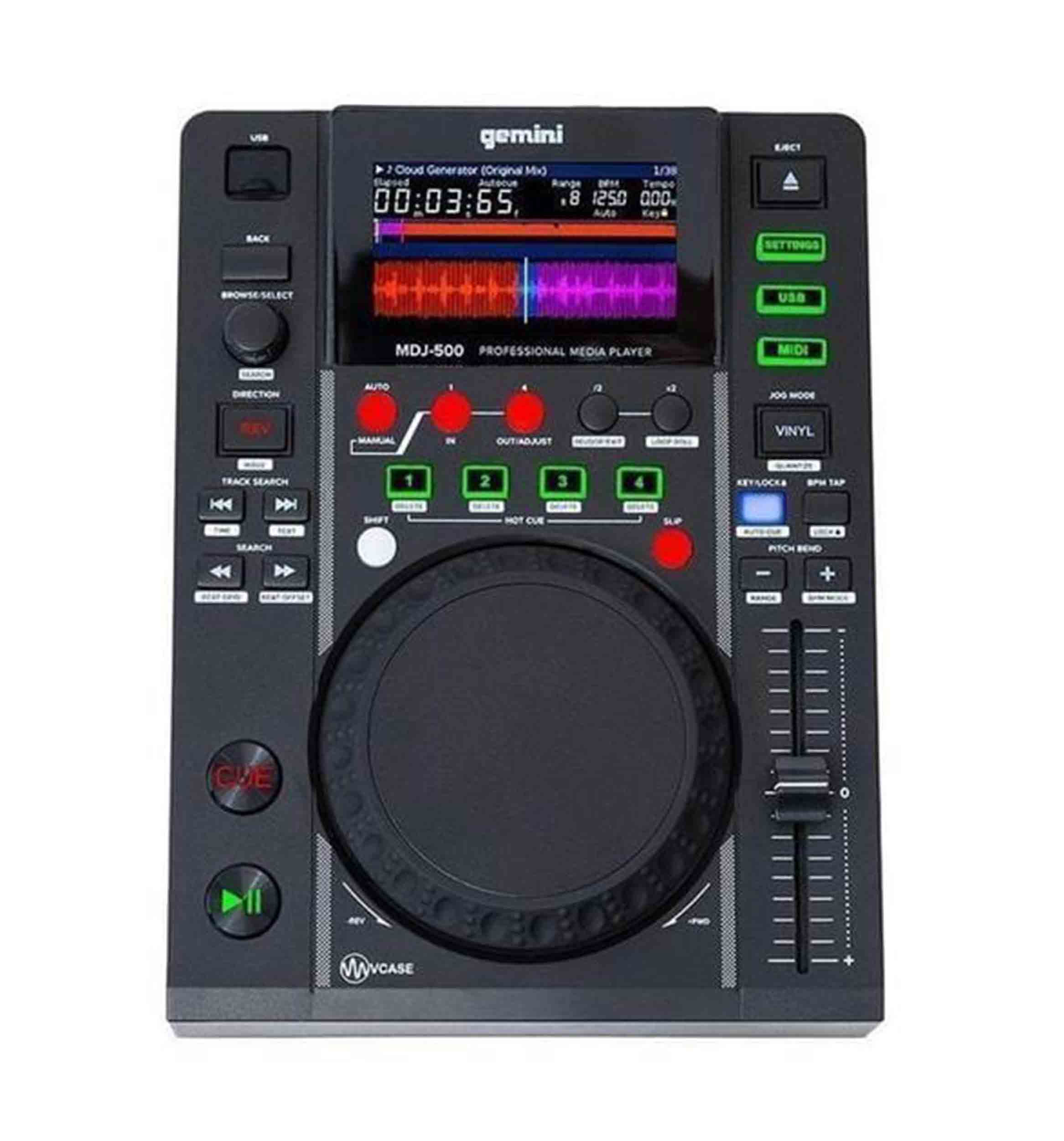 Gemini Sound MDJ-500 Professional Media Player - Hollywood DJ