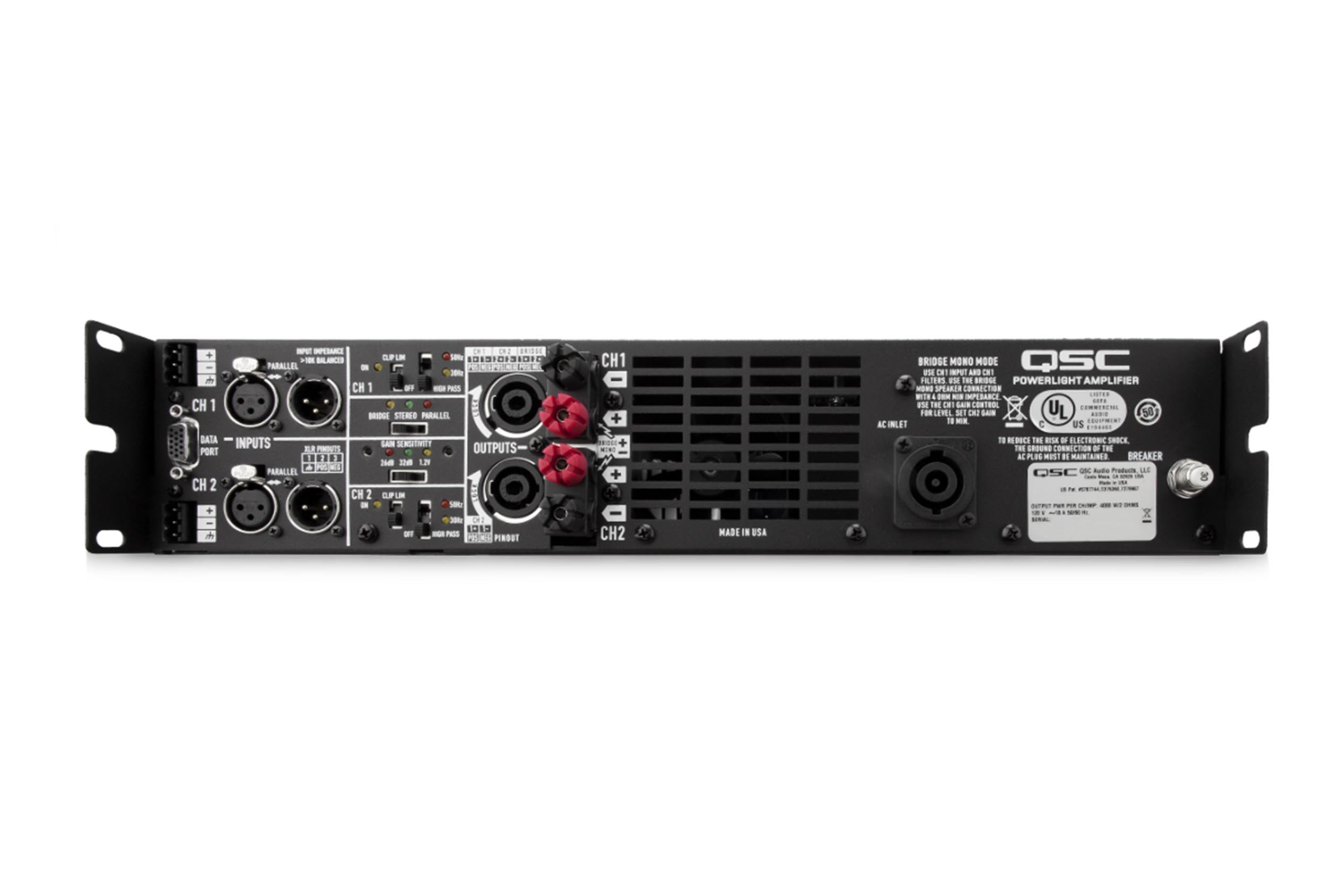 QSC PL380 Power Light 3 Series 1500 Watt Professional Power Amplifier - Hollywood DJ