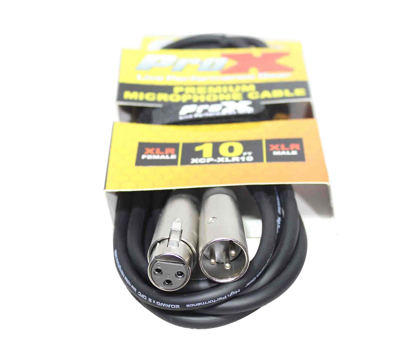 Prox XCP-XLR10 Balanced XLR3-F to XLR3-M Premium Audio Microphone Cable - 10 Feet by ProX Cases