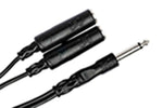 Hosa YPP-111 Y Cable 1/4" Male to Two 1/4" Female - Hollywood DJ
