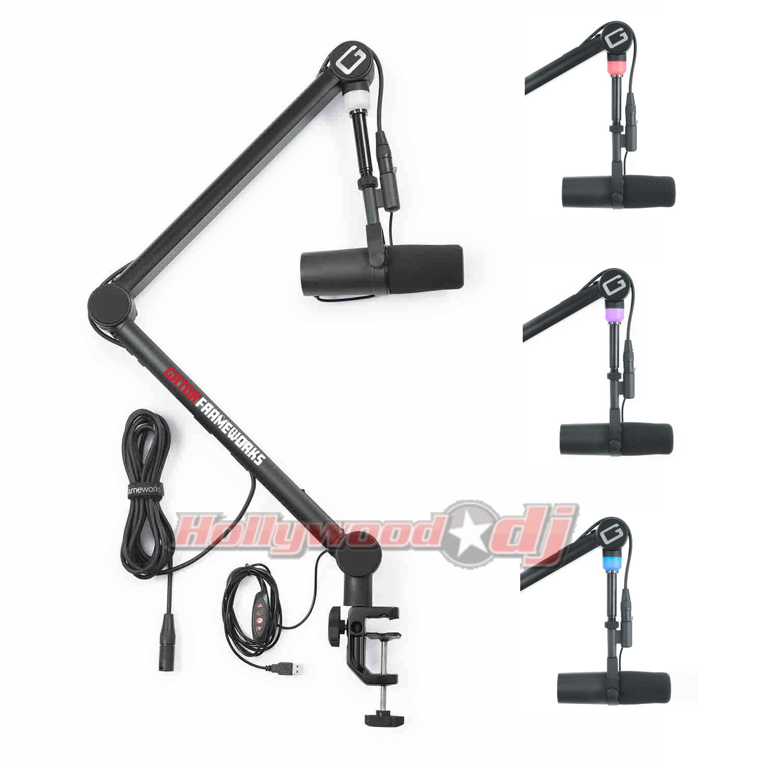 B-Stock: Gator Frameworks GFWMICBCBM4000 Professional Broadcast Boom Mic Stand with Led Light Gator Cases