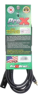Prox XC-RXM10 Unbalanced RCA to XLR3-M High Performance Audio Cable - 10 Feet - Hollywood DJ