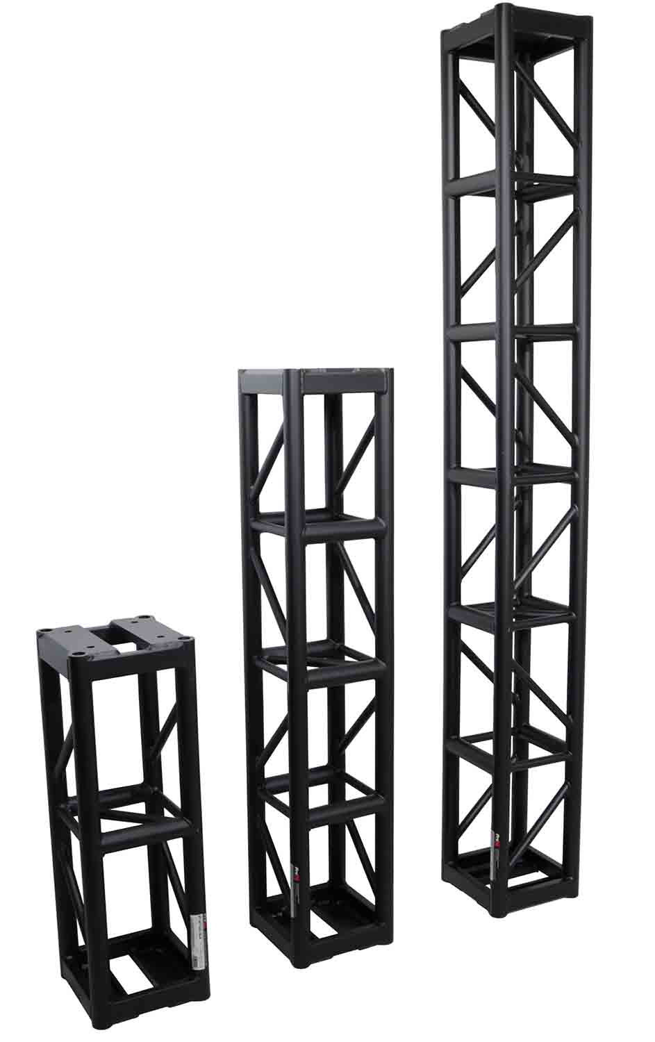 ProX XT-BT1203 BLK, 3mm Wall BoltX Black Bolted 12 Inch Professional Box Truss Segment - 3 Feet - Hollywood DJ