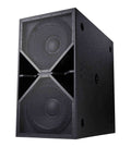 BassBoss BB-ZV28-MK3 Dual 18-Inch Active Subwoofer - Black - Hollywood DJ
