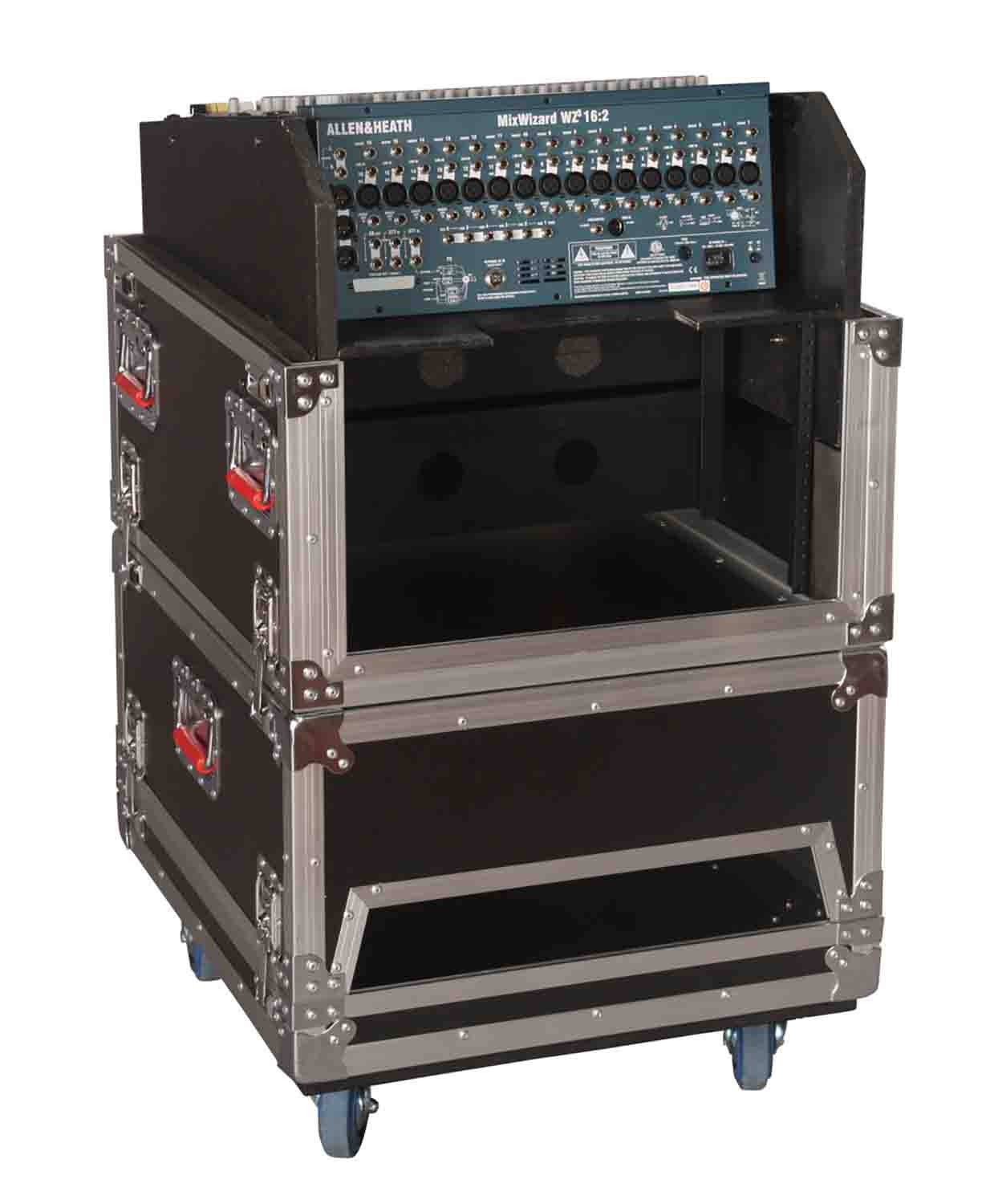 Gator Cases G-TOUR-GRC-1406, 14U Top, 6U Side Road Console Rack Case - Hollywood DJ