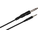 Hosa CMS-105 Stereo Interconnect 3.5 mm TRS to 1/4 in TRS – 5 Feet - Hollywood DJ